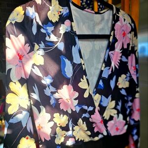 Floral Bodysuit/ Black and Floral Bodysuit for Woman